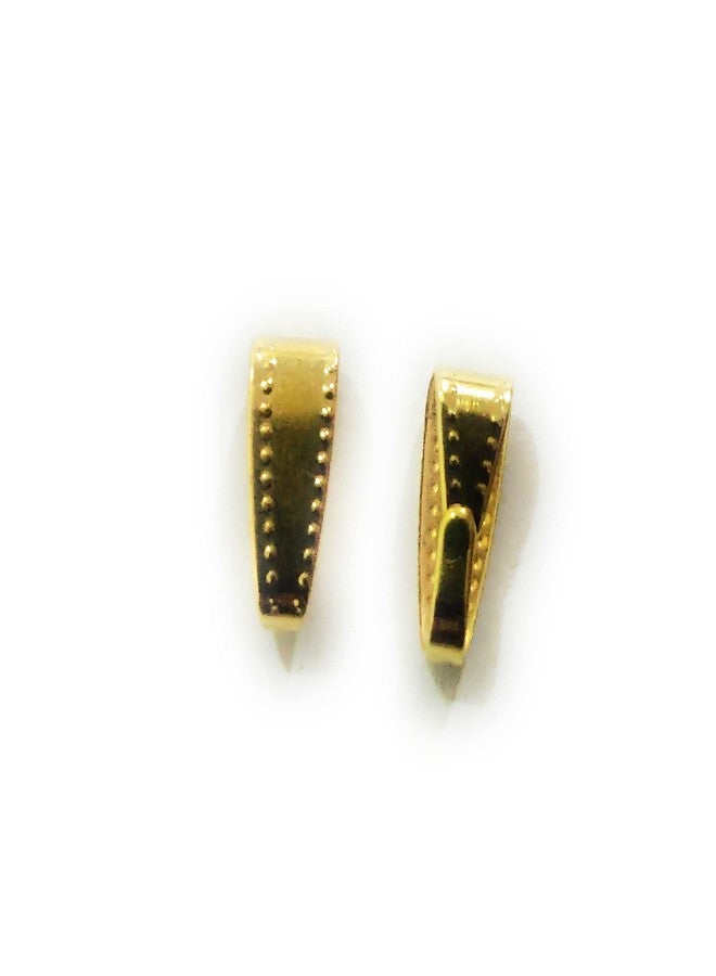 Excellentcrafts Metal Pinch Pendant Hooks Pendant Bail Clasp for Necklace Jewellery Making (50 Pieces) - Image 3